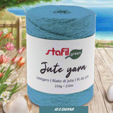 Stafil green jute yarn azzurro cordino colorato filato prodotto da filo juta per borse uncinetto tappeti cuscini abbigliamento moda mare cappelli sandali