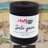 nero colorato cordino di tela sacco filato prodotto da filo juta per borse uncinetto tappeti cuscini abbigliamento moda mare cappelli sandali