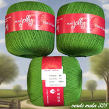 verde mela offerta stock gomitoli filo numero 8 scozia filato cotone economico per uncinetto 1.00-1.75 uso crochet lavori con uncino ferri da calza a maglia presine coperte borse scialle