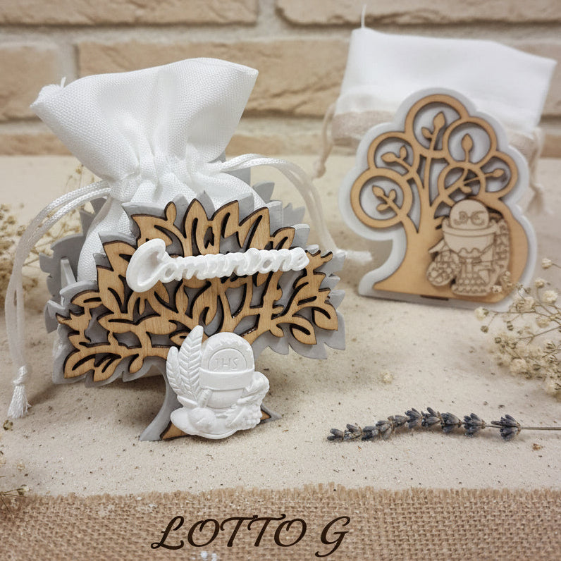 fine serie icona simboli Calice spighe pane segnaposto bomboniere serie oggetti religiosi sacri stock offerte comunione cresima battesimo souvenir gadget ricordini Santo Giorno