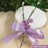 lilla lavanda glicine fiocchetto con fiorellini roselline colorate fiocco pronto bomboniere fai da te confezioni regalo segnaposto