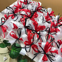 vetrina laurea bianco rosso nero per coccarde fiocchi pronti fai da te bomboniere confezionare scatole packaging confezioni pacchi regalo