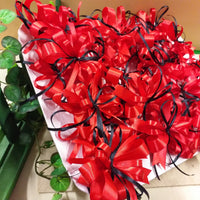 vetrina laurea rosso nero per coccarde fiocchetti pronti fai da te bomboniere confezionare scatole packaging confezioni pacchi regalo confetti