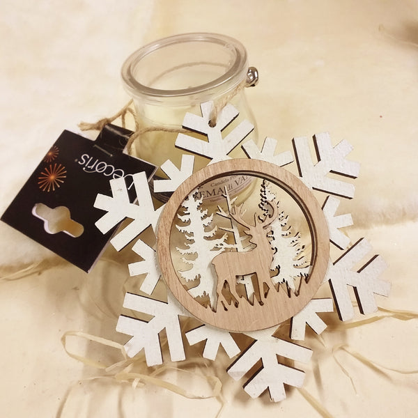 QINERSAW 150 ini Fiocchi di Neve in Legno Decorazioni Fiocchi di Neve QINERSAW 150 ini Fiocchi di Neve in Legno Decorazioni Fiocchi di Neve