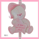 è nata una bellissima bimba orso rosa coccarda grande fiocco da nascita originale da esterno