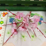 ramo piccolo mini bouquet 14 cm vetrina fiori di pesco finti artificiali rosa chiaro composizione piantina idea fai da te addobbi decorazioni vetrine negozio primavera pasquale