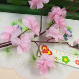 singolo fiore da 3 cm del ramo grande lungo 66 cm vetrina fiori di pesco finti artificiali rosa chiaro composizione piantina idea fai da te addobbi decorazioni vetrine negozio primavera pasquale