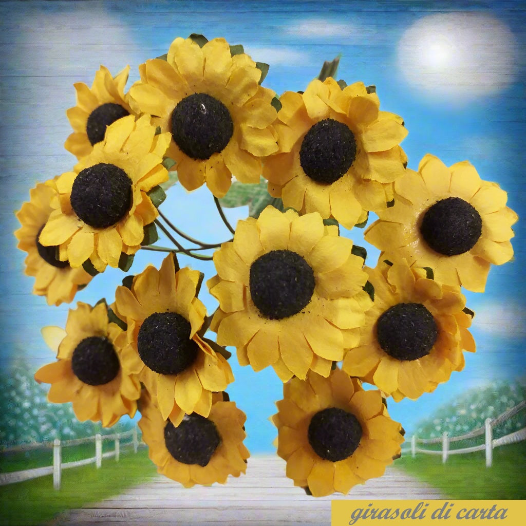 36 fiori decorativi per bomboniere girasole FB0525 36 fiori decorativi per bomboniere girasole FB0525