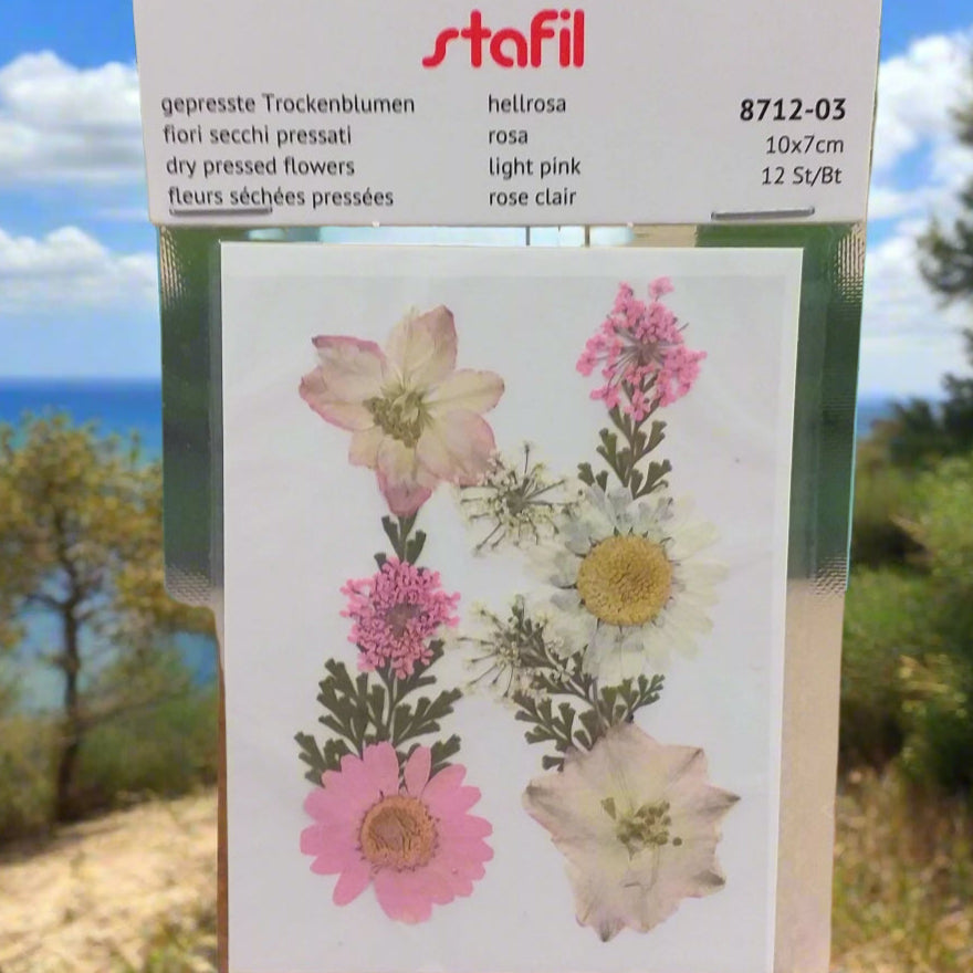 misto 03 offerta shop rosa chiaro fiori pressati secchi essiccati uso per idee creative decorative decoupage pittorico decorazioni pasquali packaging vetrinistica su carta a mano quadri fioristi confezionamento con resina trasparente