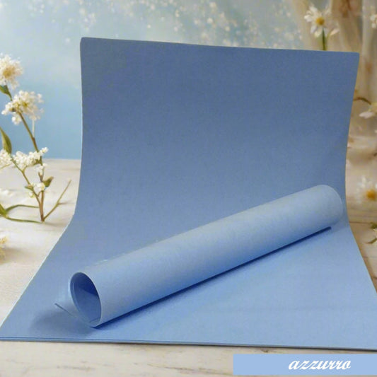 colore azzurro 0.7 mm fommy seta Renkalik termo-modellabile extra soft sottile fogli gomma crepla fiori foam carta eva new light mousse uso composizioni floreali hobbistica arts crafts fiorellini bomboniere