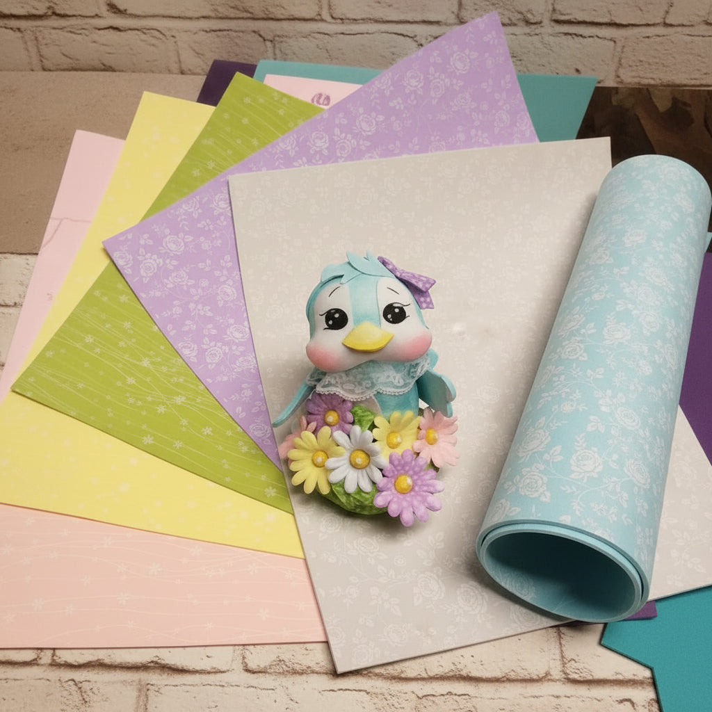 idee bambole lavoretti Pasqua per bambini con carta fiori foglie pois rose vetrina vendita on-line negozio gomma crepla eva fantasia stampata foam mousse fommy disegnato