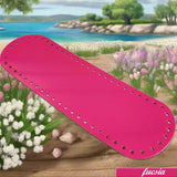 colore fucsia fondo ecopelle colorato per borse uncinetto fatte a mano di stoffa pezza tessuto uso abbigliamento moda mare estate spiaggia piscina con fettuccia cordino