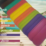 colori neon accessori fondi forati per borse uncinetto fai da te artigianali fettuccia corda macramè cordino, ecopelle cuoio, per facile aggancio borsette, fastening bags