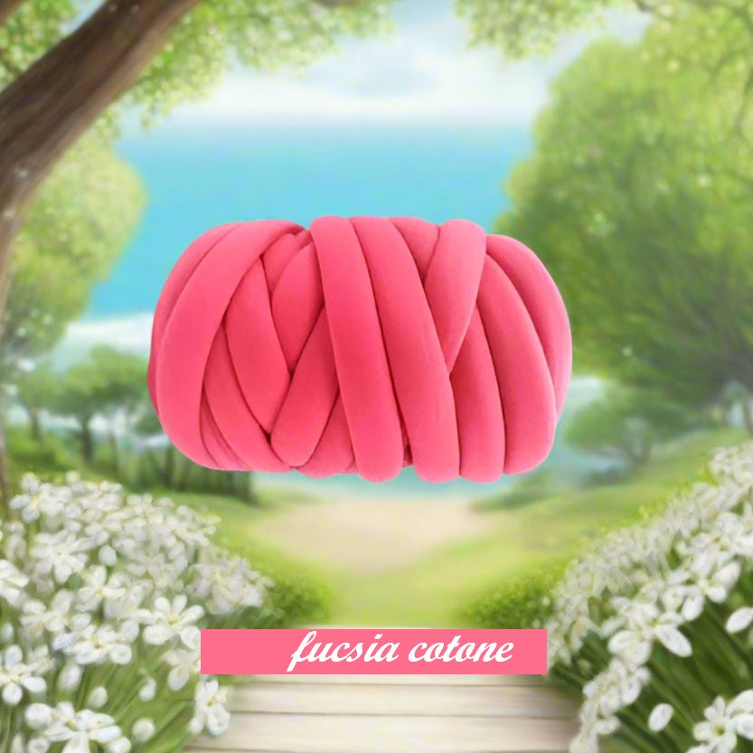 fucsia cotone 1/2 kg velluto fettuccia ripiena marshmallow filato borse gigante grosso spesso imbottito chunky bags tubolare intrecciare a mano senza uncinetto pochette