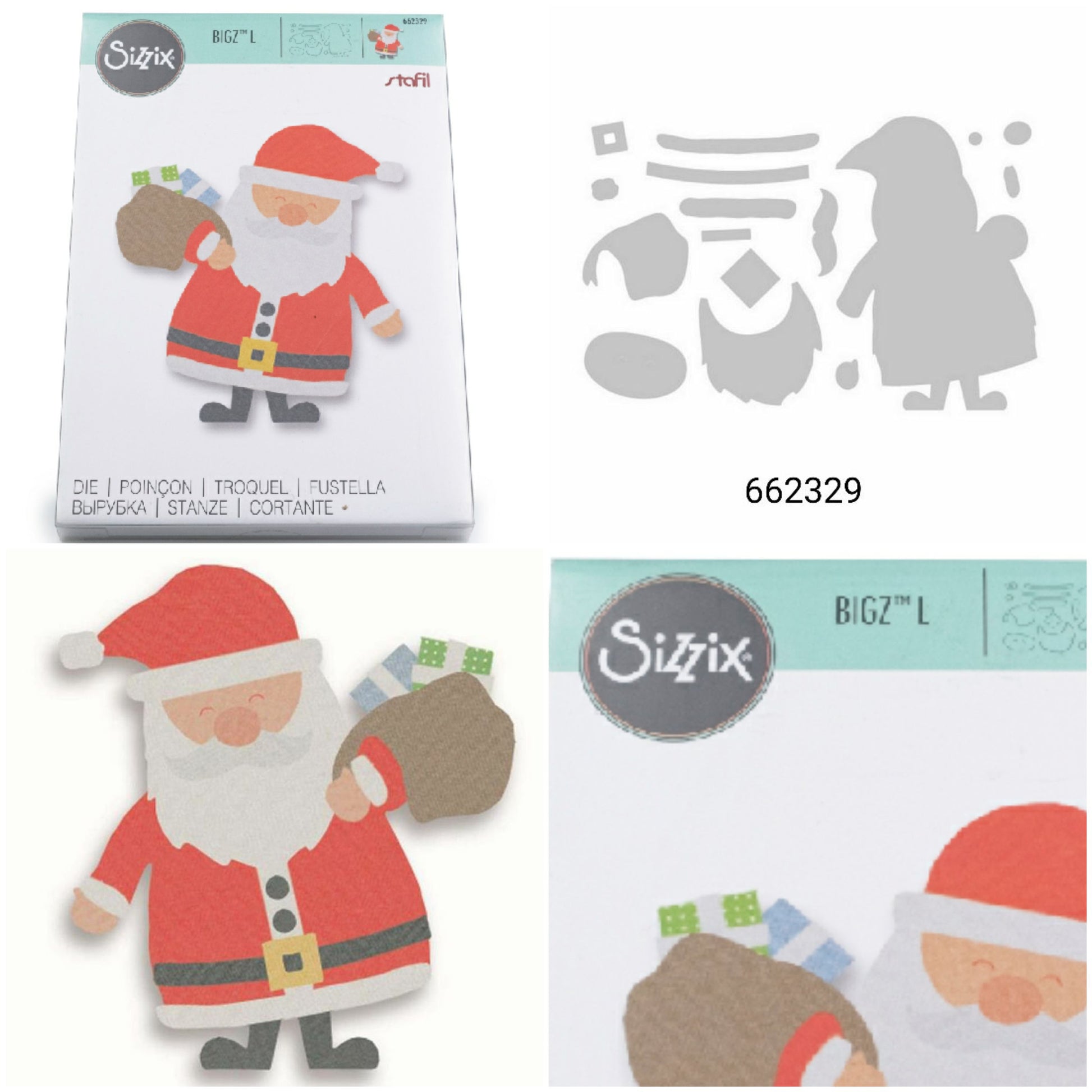 pupazzo bambola di Babbo Natale con sacco regali fustelle natalizie Big Shot per fommy gomma eva crepla feltro pannolenci tema composizioni floreali addobbi e decorazioni albero