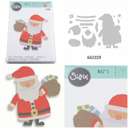 pupazzo bambola di Babbo Natale con sacco regali fustelle natalizie Big Shot per fommy gomma eva crepla feltro pannolenci tema composizioni floreali addobbi e decorazioni albero