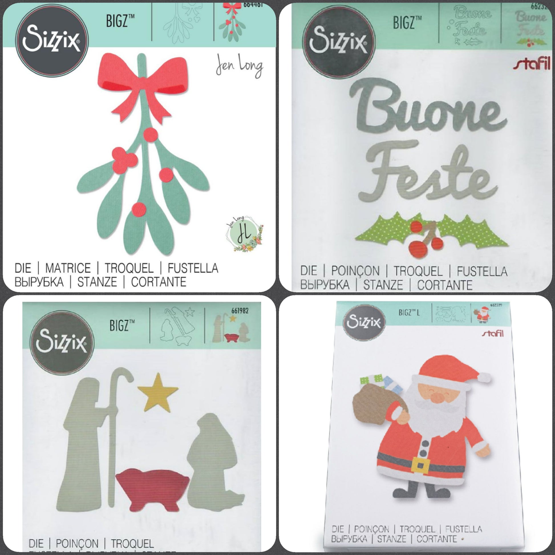 fustelle natalizie Big Shot per fommy gomma eva crepla feltro pannolenci tema composizioni floreali addobbi e decorazioni albero Natale Presepe Natività