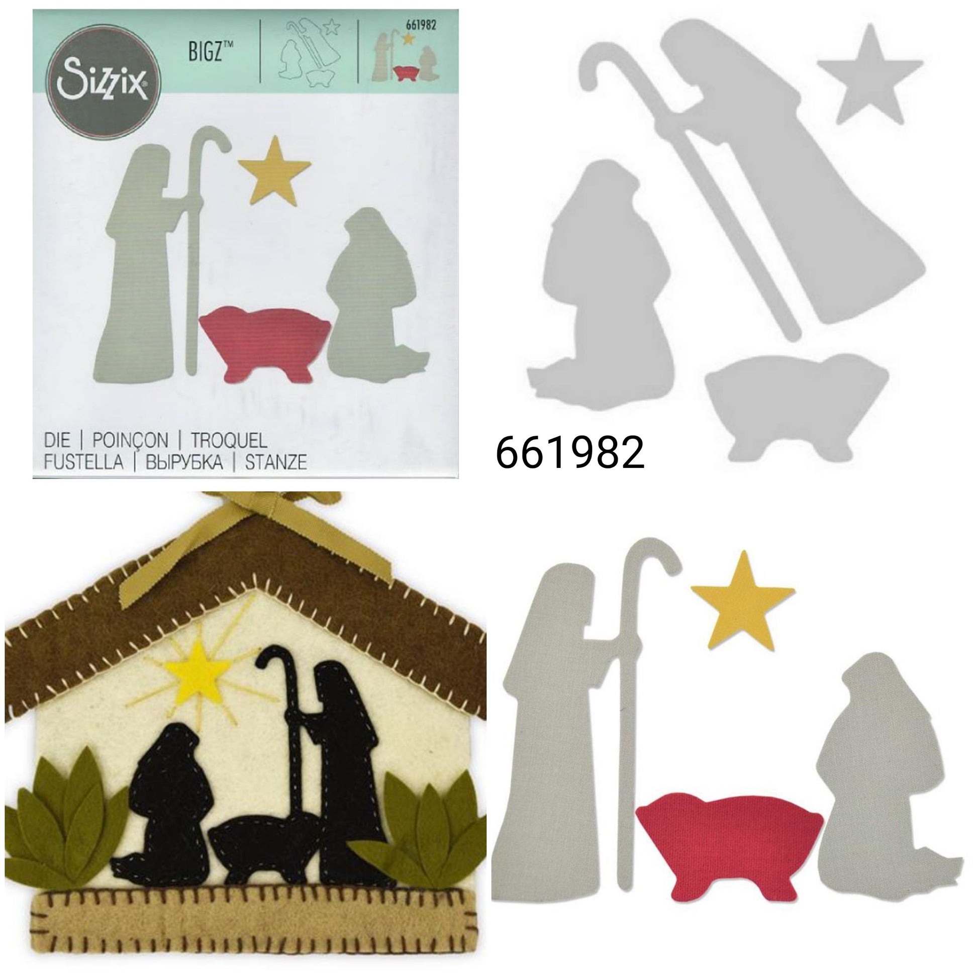Natività statuine idea capanna con fustelle natalizie Big Shot per fommy gomma eva crepla feltro pannolenci tema composizioni floreali addobbi e decorazioni albero