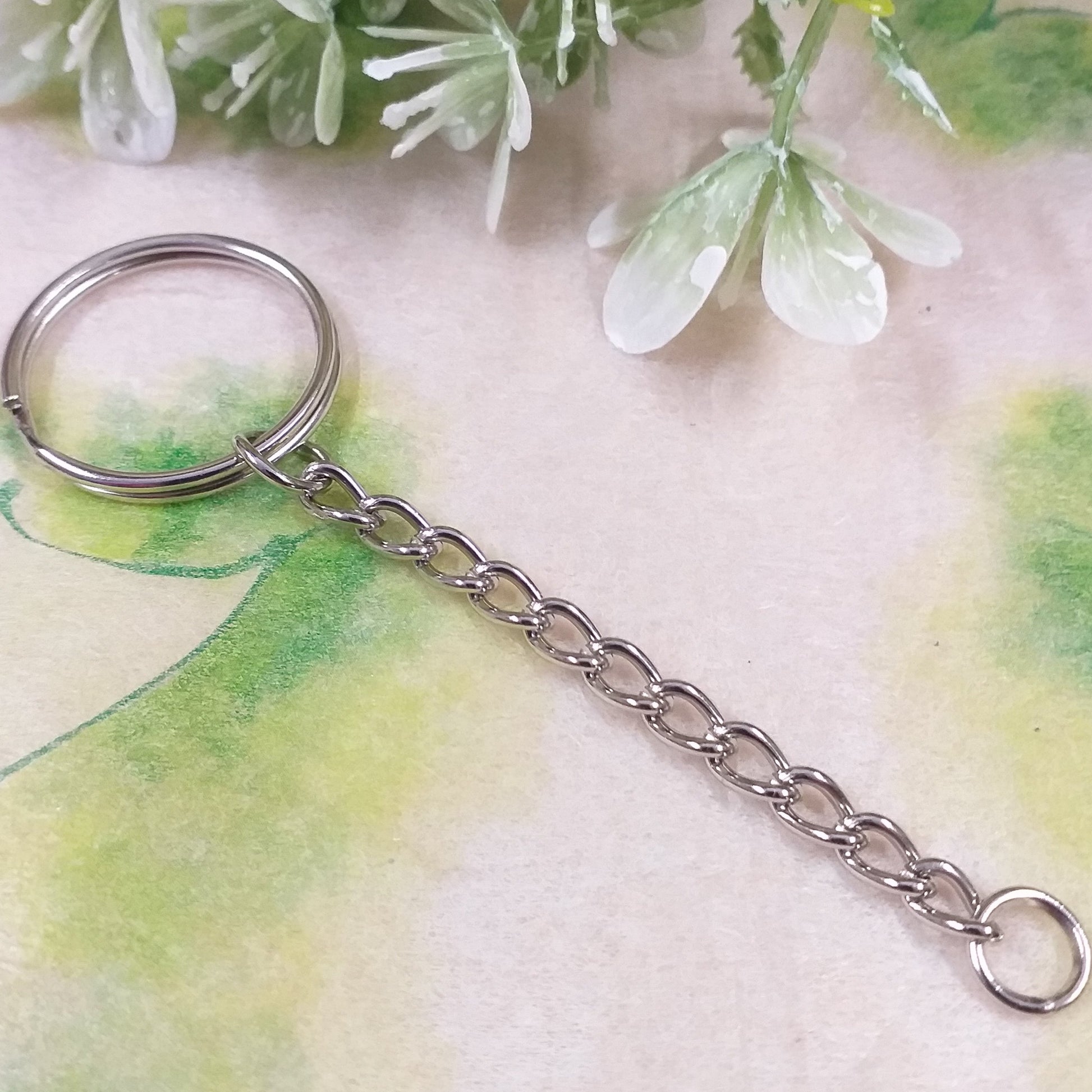 100 Pezzi Portachiavi Chiave Spaccati Anelli Con Catena Per Fai Da Te - Foto 9