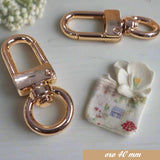 ganci girevoli 40 mm metallo colore oro, chiusure minuterie accessori fai da te borse artigianali e uncinetto moschettoni per manici borsette e tracolle