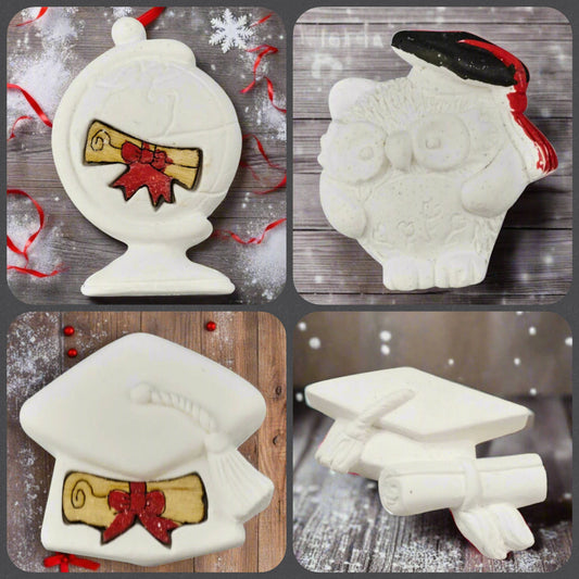 mappamondo pergamena nappina, gufo dotto, cappello tocco, shop online gessetti da profumare bomboniere fai da te packaging confezioni segnaposto laurea ricordini souvenir aprifesta vetrinistica
