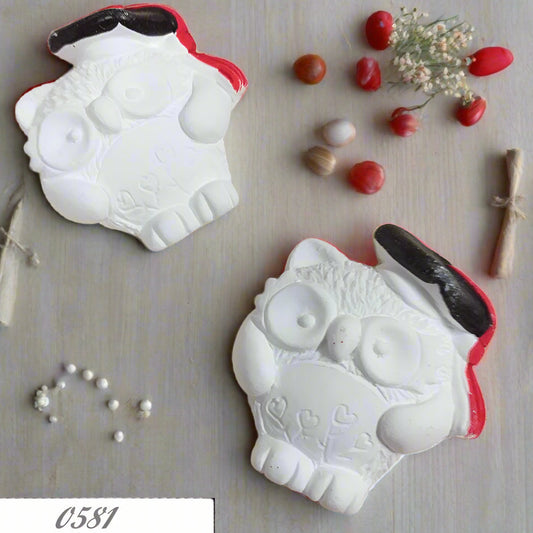 gufetti di gesso con cappello tocco nero nappina rossa shop online gessetti forma gufo da profumare bomboniere fai da te packaging confezioni segnaposto laurea