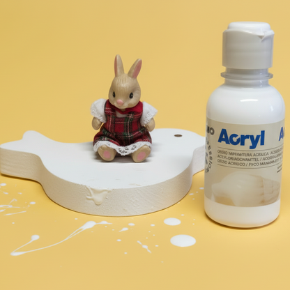 kit prodotti gesso imprimitura acrilica pasta densa bianca per creare fondo pittura o decoupage carta e tovagliolo  tempera acrilica Primo Acryl Morocolor