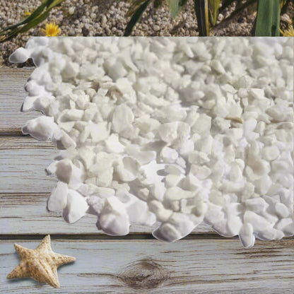 bianco colori sabbia decorativa ghiaia fioristi ghiaino sassi granulato uso per composizioni fiori natalizi fai da te Natale Presepe candele
