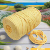 119927 elastix Noodles yarn t-shirt garn fettuccia stafil elastico cotone stretch uso borse uncinetto cestini tappeti cuscini collane culle porta enfant addobbi fiocco clutch bags oggetti nascita moda mare abbigliamento