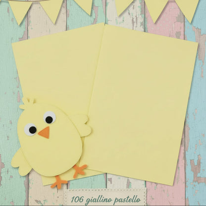 pulcino pupazzo e 106 Stafil giallino pastello colore gomma crepla fommy 1 mm soft sottile carta eva foam mousse foamy modellabile per creazioni con stampi per gomma fiori creare faccine bambole