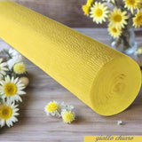 giallo chiaro shop online vendita a rotoli carta crespa pesante 180 g colorata per realizzare composizioni di fiori grandi giganti decorazioni packaging allestimenti vetrine centrotavola fioristi pasquali