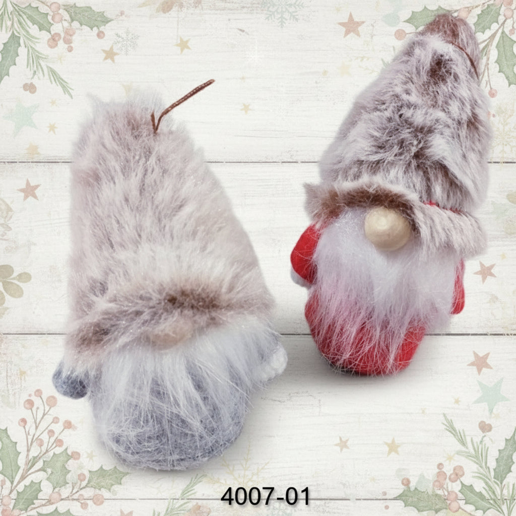 Gnomo Di Natale Peluche 38 Cm Con Base Pesata - Decorazione Natalizia Per Casa, Cucina - Portafortuna Gonk Rosso E Blu - 5