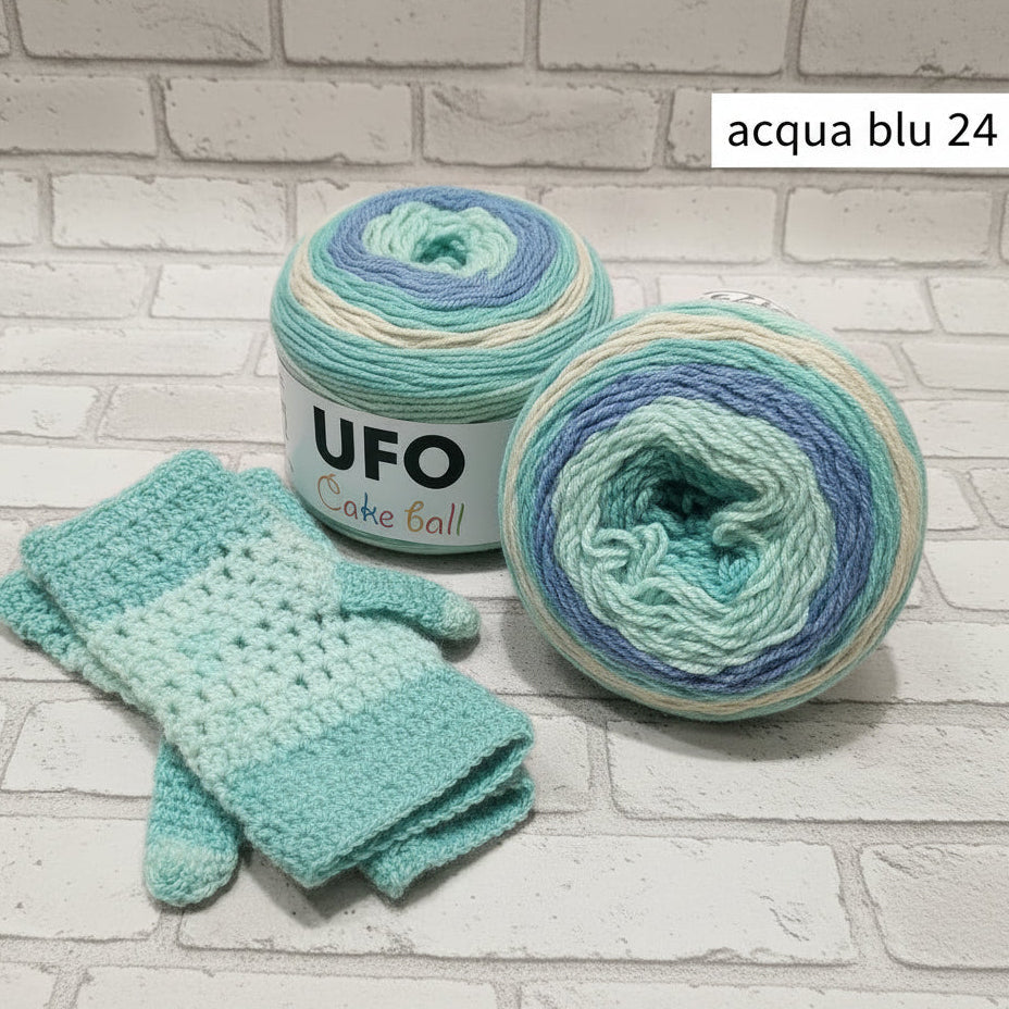celeste panna lilla carta da zucchero stafil misto lana acrilica sintetica cake Ball UFO caramella sfumata per lavori a maglia uncinetto