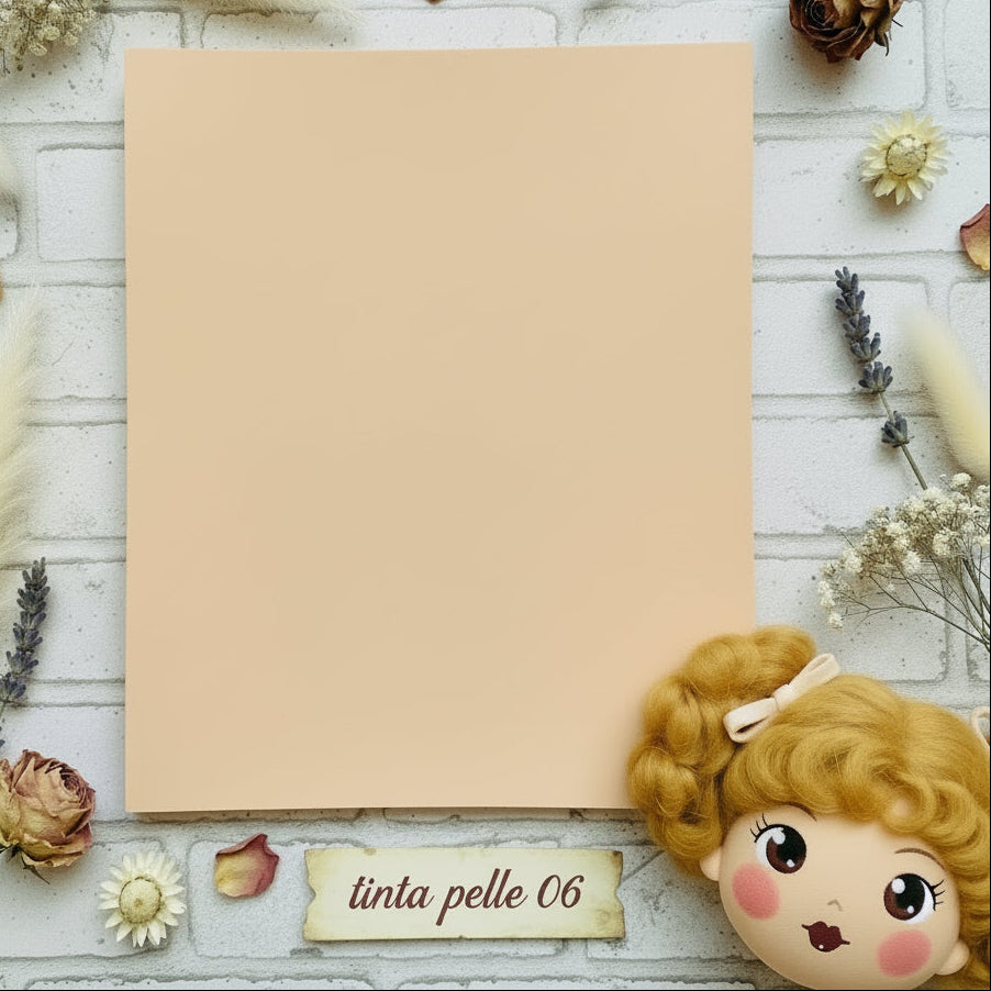 tinta pelle per visi bamboline fai da te con gomma crepla carta eva fommy 2 mm stafil rotolo foam mousse 40 x 60 cm termomodellabile creativa da modellare