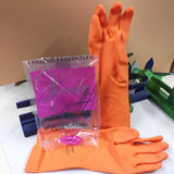 arancione haushalt-handschuhe guanti di casa gomma felpati handy 7 e 1/2 medium uso casalinghi cucina lavare piatti