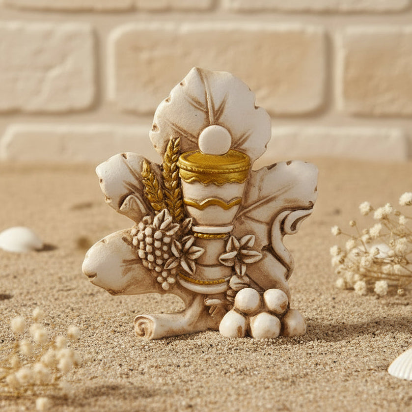 foglia 6 cm icone simboli comunione calice uva Spighe cresima bomboniere fai da te da confezionare stile shabby chic