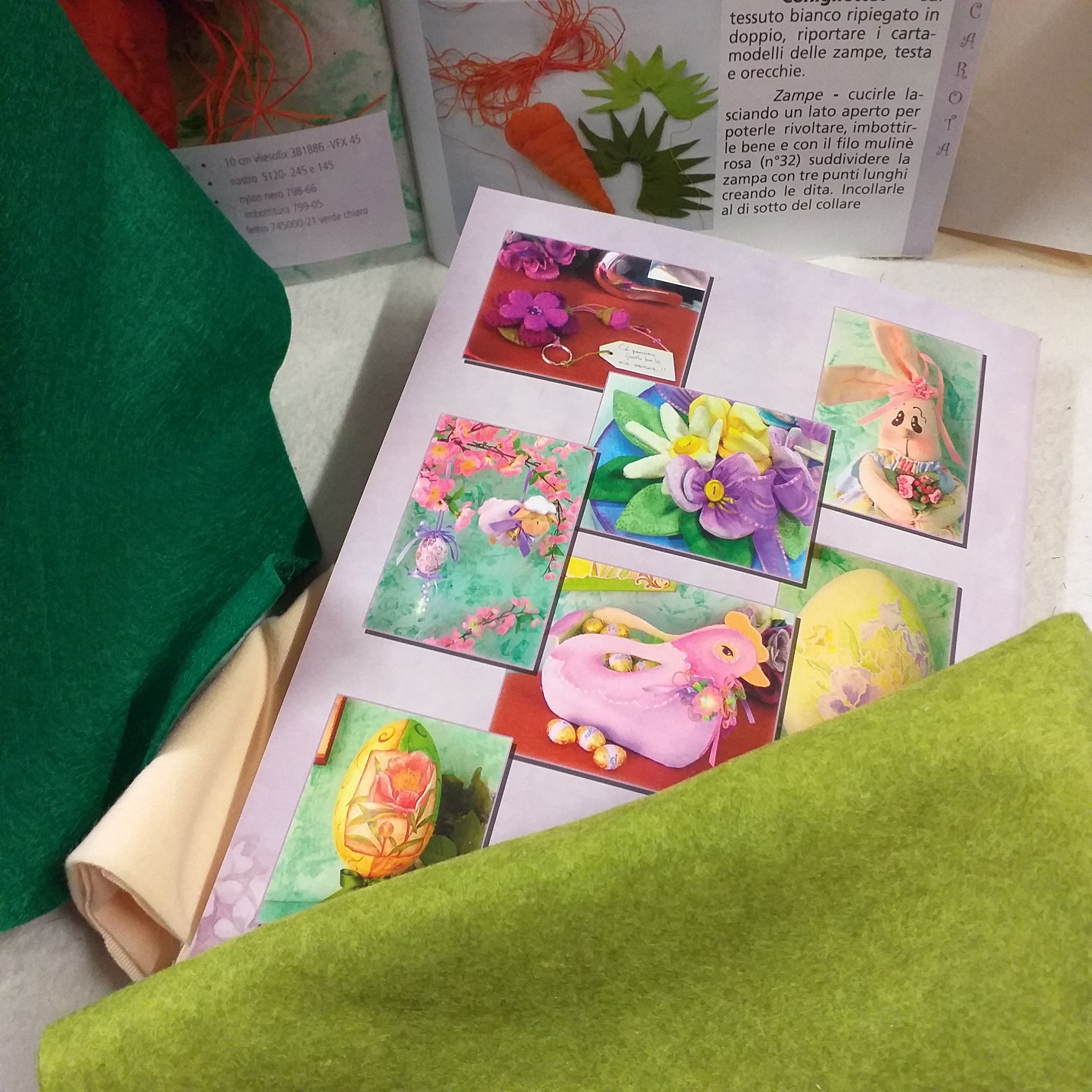 portachiavi coniglietta profumata fiore di pesco scatola gallinella porta uova retro copertina manuale stafil idee per creare la pasqua lavoretti facili fai da te