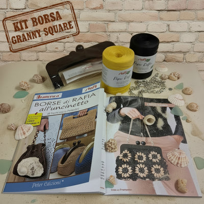 Kit borse rafia uncinetto fai da te passo passo manuale video tutorial