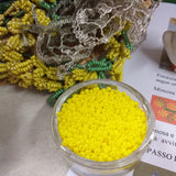 rocailles giallo perlato hobby perline vetro conteria veneziana di perle per creare mimosa kit fai da te