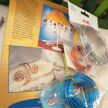fili alluminio colore argento blu rame per kit fai da te decorazioni di perle e bigiotteria lampada