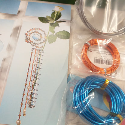 fili alluminio colore argento blu rame per kit fai da te decorazioni di perle vaso vetro portafiori e bigiotteria