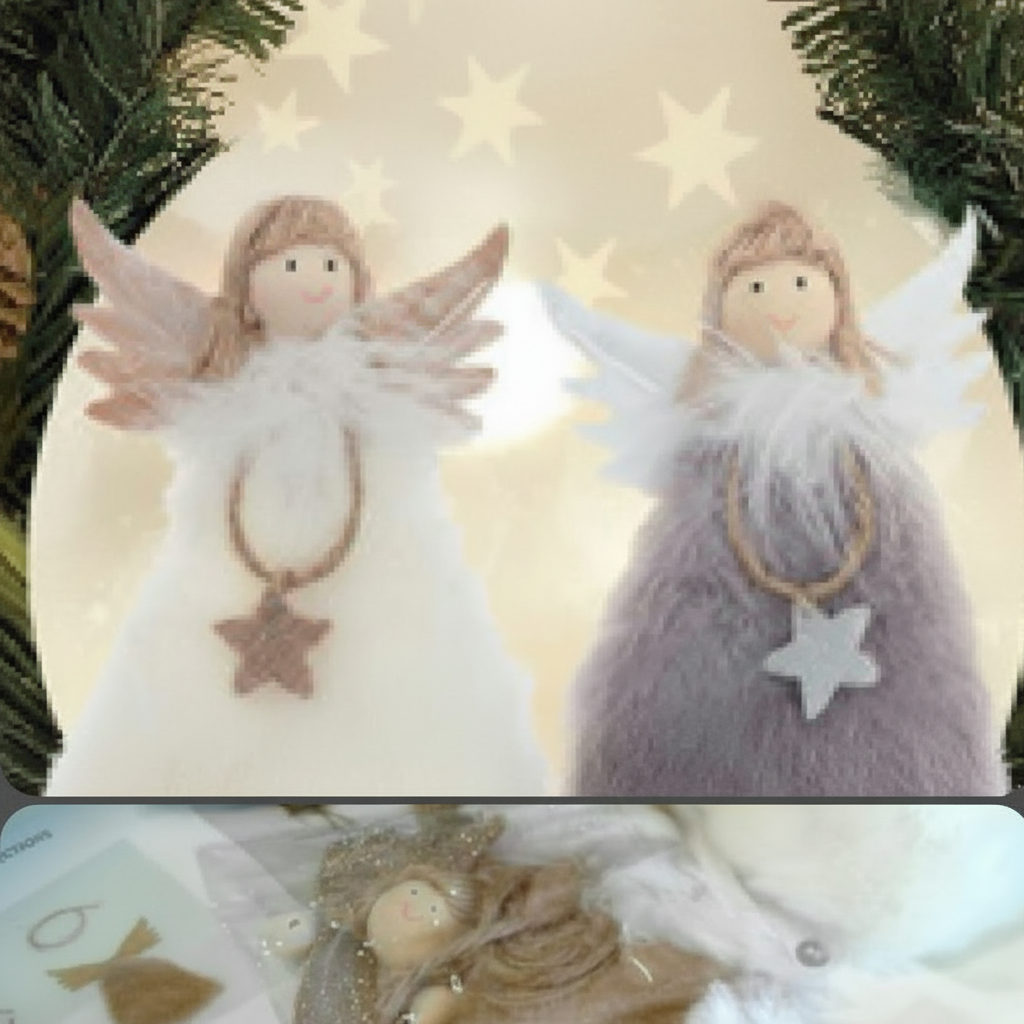 Kit lavoretti creativi fai da te gnomi Natale feltro angioletti, Babbo
