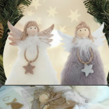 Kit lavoretti creativi fai da te gnomi Natale feltro angioletti, Babbo