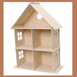 puzzle 3D componenti kit da assemblare casa delle bambole fai da te legno 59 x 50 x 20 cm 4 stanze mansarda completa finestre miniatura da decorare dipingere colorare arredare
