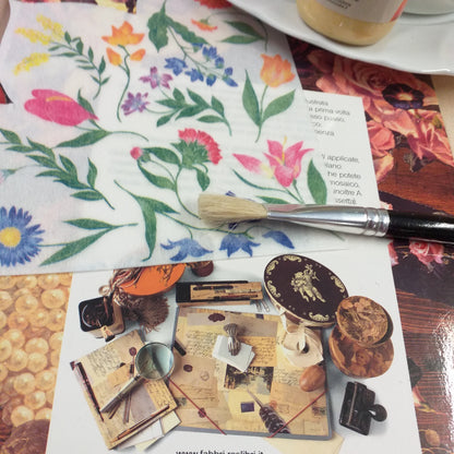 idee vintage decoupage sulla carta oggetti da scrittura retro copertina manuale corso rapido Stafil-fabbri