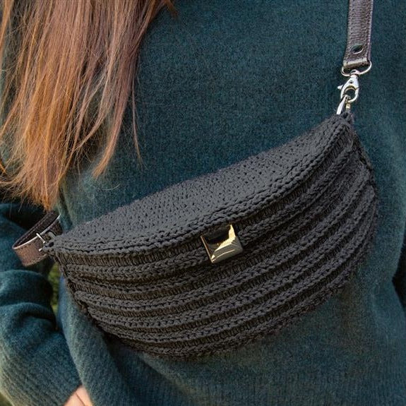 Marsupio kit borse uncinetto, set cordino macramè e accessori