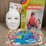 kit carnevale fai da te maschera plastica pvc bianca busta 100 g coriandoli carnival toys the originals manuale per fare maschere mascherine mascheroni imparare a truccarsi