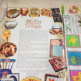 retro copertina kit centrotavola da decorare fai da te come decorare con decoupage pasquale manuale idee crea tovaglioli di carta ovetti fiorellini conigli fiori farfalle