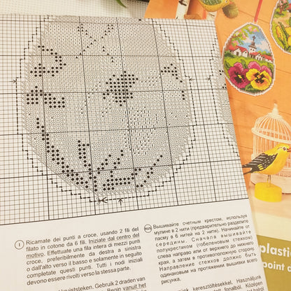 consigli e istruzioni kit da ricamare uova pasquali cross stitch kit with plastic canvas articolo 7667 set di 4 design con fili da ricamo schemi tela aida plasticata canvas