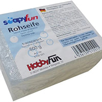 occorrente per creare in casa fai da te sapone e saponette con base glicerina soapyfun Rohseife da 500 grammi trasparente di HobbyFun-Stafil